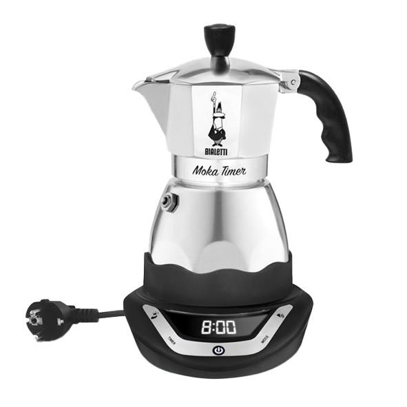 Bialetti Aluminum Espresso Maker Moka Timer, 3 Cups
