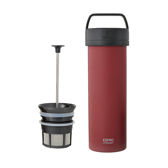 Espro P0 Ultralight Travel Coffee Press Cranberry, 470ml